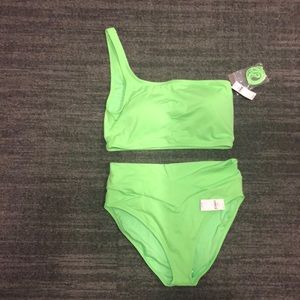 NWT GAP neon green bikini.